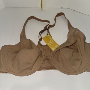 Delimira Women Non Padded Seamless Underwire Front Closure Bra Racerback 38D